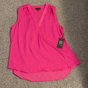 Vince Camuto Vivid Pink V-Neck Blouse